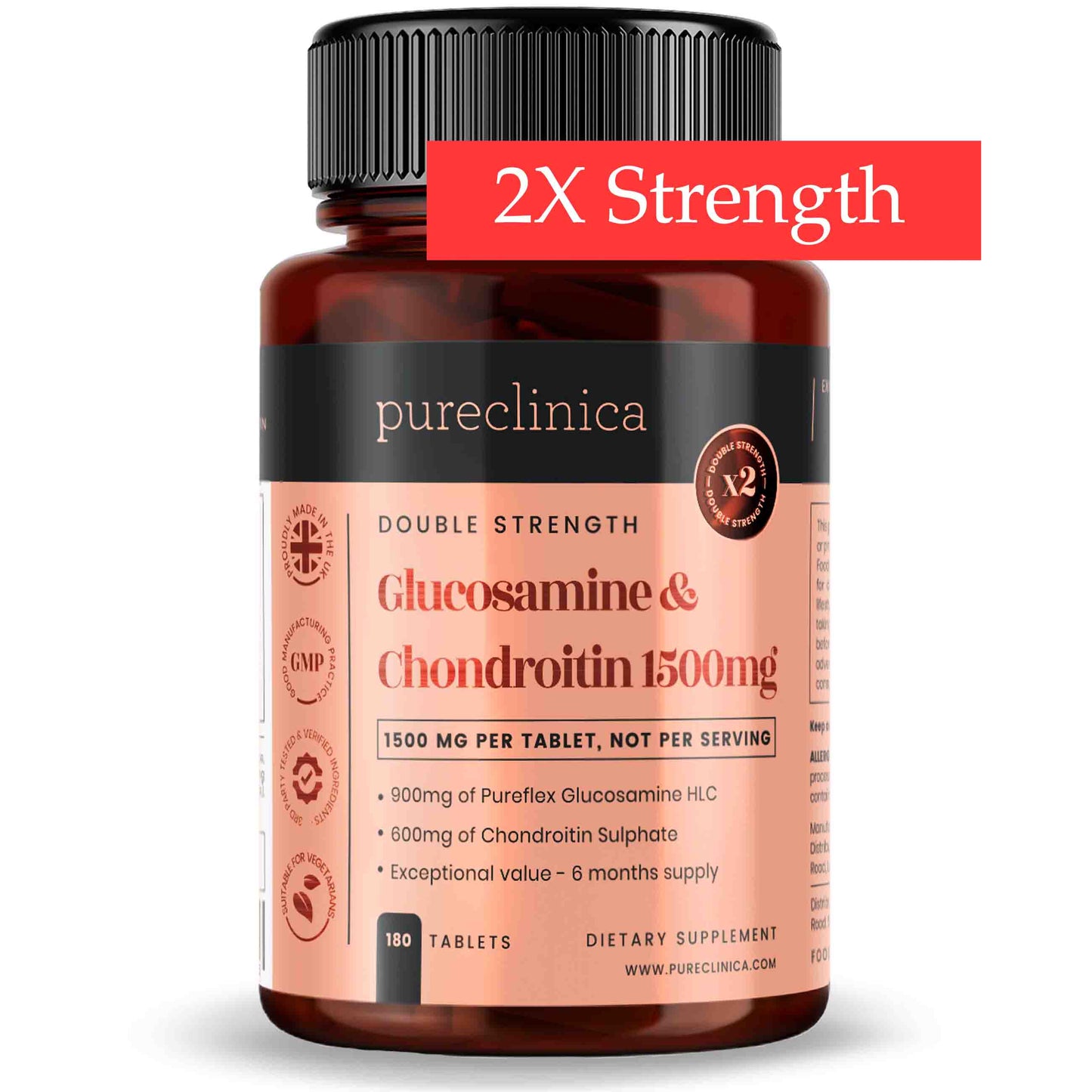 Glucosamine and Chondroitin 1500mg x 180 tablets