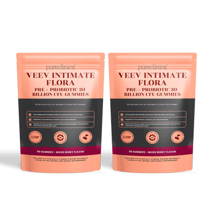Veev Intimate Flora Pre + Probiotic 30 Billion CFU x 90 Gummies