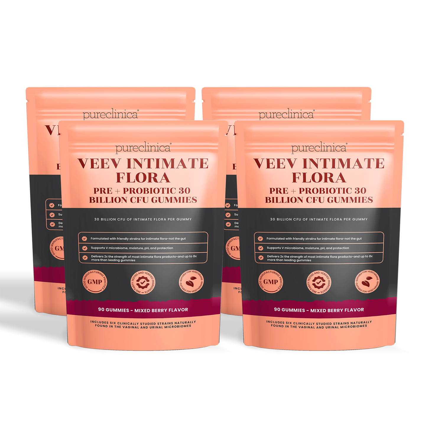 Veev Intimate Flora Pre + Probiotic 30 Billion CFU x 90 Gummies