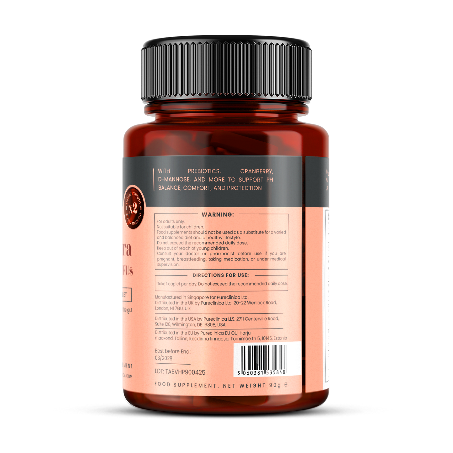 Veev Intimate Flora Pre + Probiotic 50 Billion CFUs x 90 Caplets