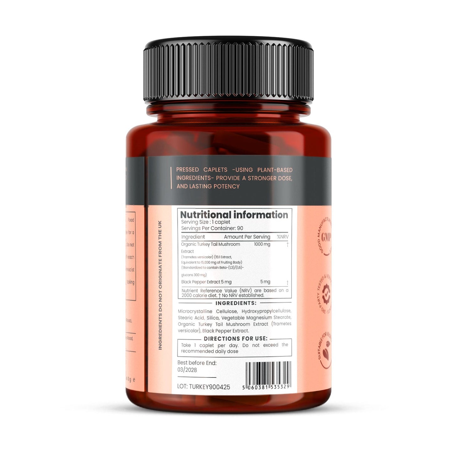 Turkey Tail Mushroom, 15,000mg Full Spectrum