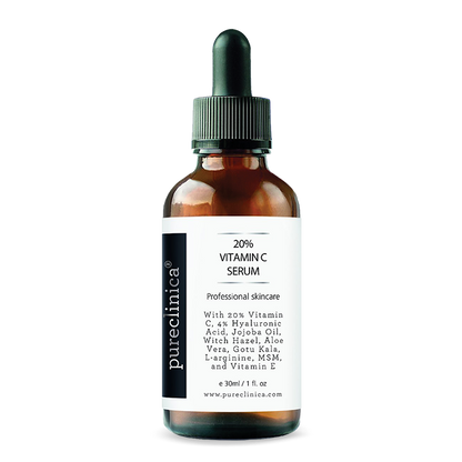 30ml Bottle of 20% Vitamin C Serum with Hyaluronic Acid